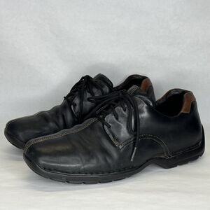 Cole Haan Zeno Oxford Leather Shoes Mens Size 10W Black Lace-Up Comfort C04073